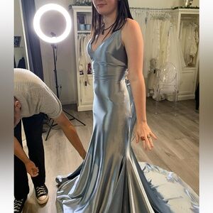 Dusty Blue Prom Dress